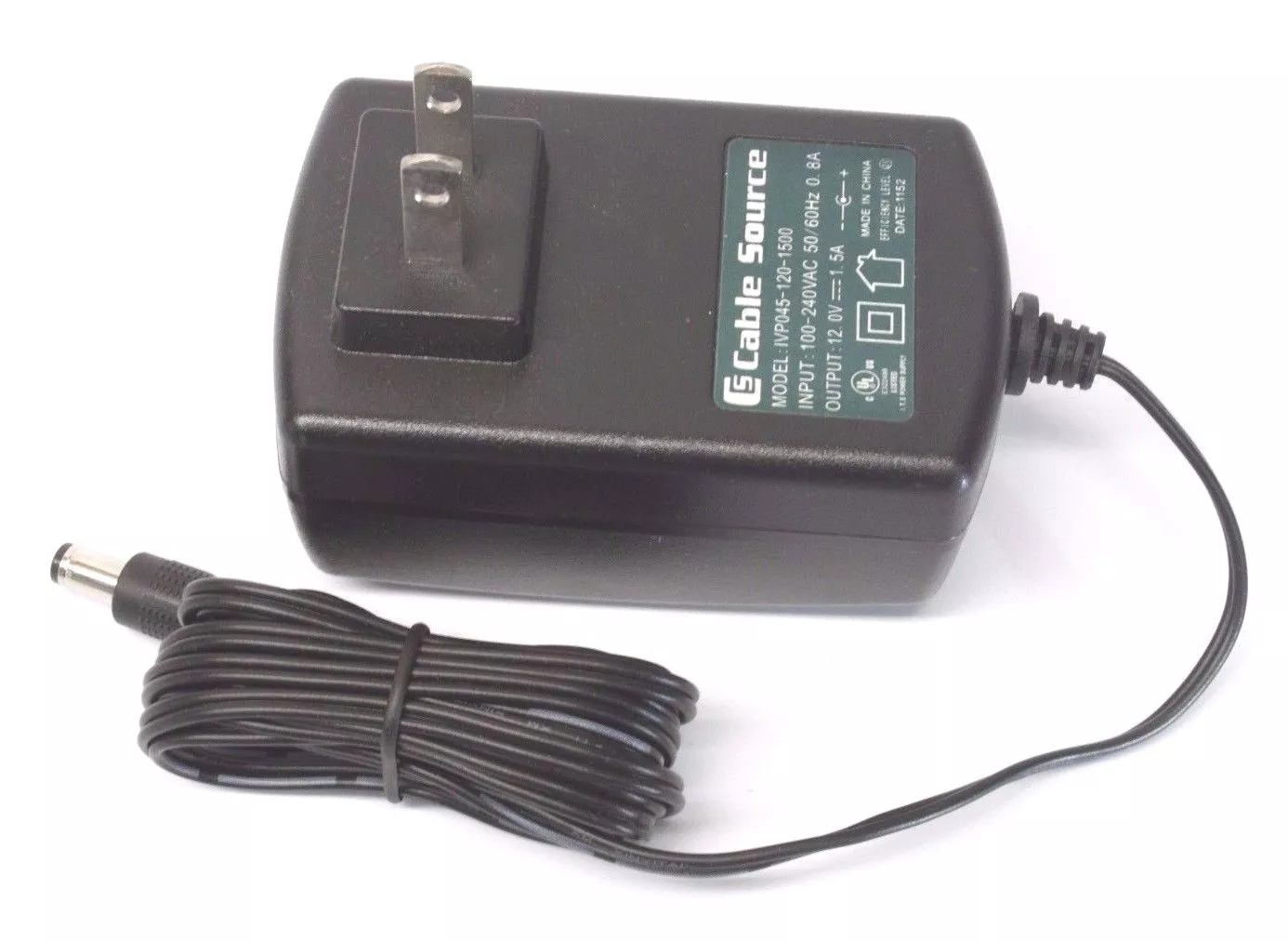 *Brand NEW*Cable Source IVP045-120-1500 Output 12V 1.5A AC DC Adapter Charger Power Supply